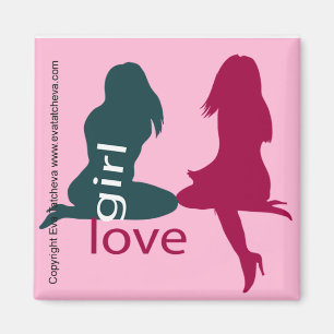 "Mädchen-Liebe-" Designer-Kühlschrank Manget Magnet