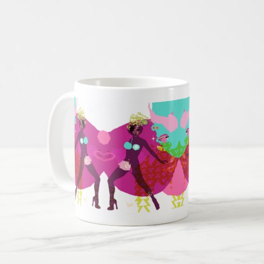 Mädchen-Liebe-Designer-Tasse Kaffeetasse (Vorderseite Links)