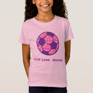 Mädchen-Liebe-Fußball T-Shirt