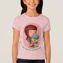 Mädchen-Liebe Katzen. Blaue Katzen T-Shirt