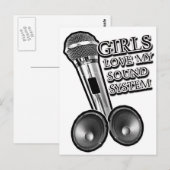 Mädchen Liebe mein SOUND SYSTEM Postkarte (Vorne/Hinten)