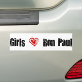 Mädchen-Liebe-Ron Paul Autoaufkleber (Auf Auto)