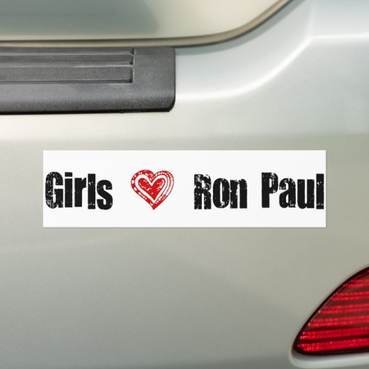 Mädchen-Liebe-Ron Paul Autoaufkleber (Auf Auto)