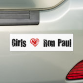 Mädchen-Liebe-Ron Paul Herz Autoaufkleber (Auf Auto)