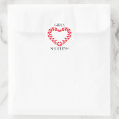 MÄDCHEN-LIEBE RUNDER AUFKLEBER (Tasche)