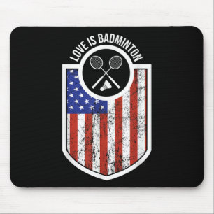 Mädchen lieben Badminton-Sportler-Geschenke USA Fl Mousepad