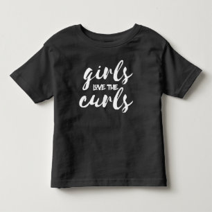 Mädchen lieben das Locken-Shirt (weiße Schrift) Kleinkind T-shirt
