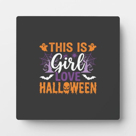 Mädchen Lieben Halloween-Geister-Design_1 Fotoplatte (Vorderseite)