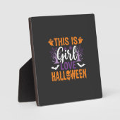 Mädchen Lieben Halloween-Geister-Design_1 Fotoplatte (Vorderseite)
