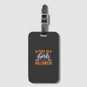 Mädchen Lieben Halloween-Geister-Design_1 Gepäckanhänger (Vorderseite Vertikal)