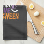 Mädchen Lieben Halloween-Geister-Design_1 Geschirrtuch (Viertel Falte)