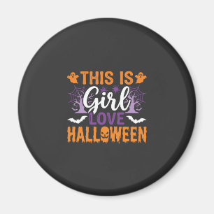 Mädchen Lieben Halloween-Geister-Design_1 Magnet
