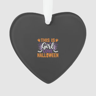 Mädchen Lieben Halloween-Geister-Design_1 Ornament