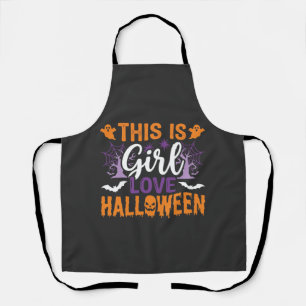 Mädchen Lieben Halloween-Geister-Design_1 Schürze