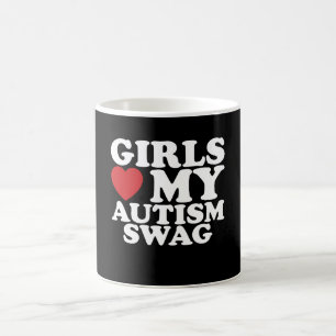 Mädchen lieben mein Autismusschwung-Bewusstseins-H Kaffeetasse