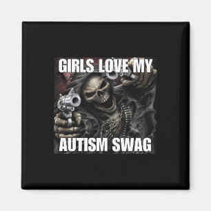 Mädchen lieben meinen Autismus-Swag lustig Cringe Magnet