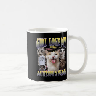 Mädchen lieben meinen Autismus-Swag lustiges Katze Kaffeetasse