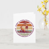 Mädchen, Lieben Paddleboarding und Hunde Geschenk Karte (Gelbe Blume)