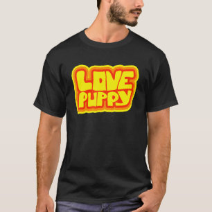 Mädchen lieben Welpen-Hund-Typ-Grafik für Hundebes T-Shirt