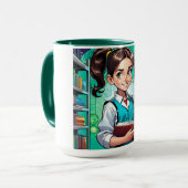 Mädchen lieben Wissenschaft! Tasse (Vorderseite Links)