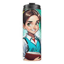 Mädchen lieben Wissenschaft! Thermosbecher
