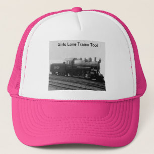 Mädchen lieben Züge auch! Dampflokomotive Truckerkappe