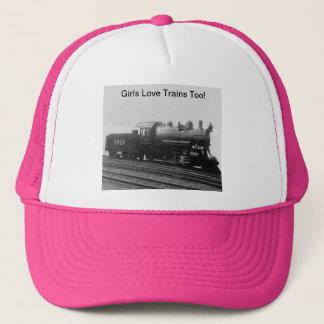 Mädchen lieben Züge auch! Dampflokomotive Truckerkappe