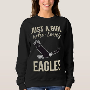 Mädchen liebt Adler Falknerei Falke und Habichte Sweatshirt