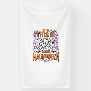 Mädchen Liebt Halloween Vintage Süßer Gruseliger S Banner