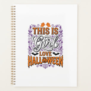 Mädchen Liebt Halloween Vintage Süßer Gruseliger S Planer