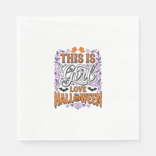 Mädchen Liebt Halloween Vintage Süßer Gruseliger S Serviette