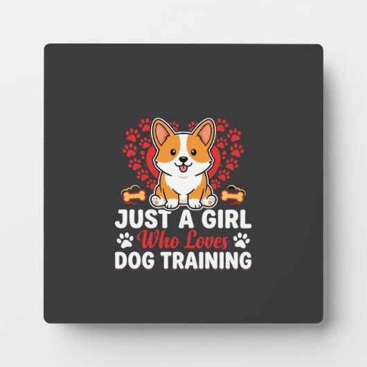 Mädchen liebt Hundetraining Corgi Fotoplatte (Vorderseite)