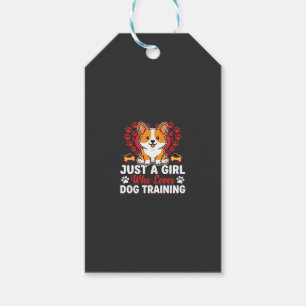 Mädchen liebt Hundetraining Corgi Geschenkanhänger