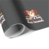 Mädchen liebt Hundetraining Corgi Geschenkpapier (Rolleneckpunkt)