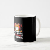 Mädchen liebt Hundetraining Corgi Kaffeetasse (VorderseiteRechts)