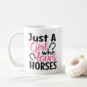 Mädchen liebt Western Cowgirl PferdCute Horse Kaffeetasse