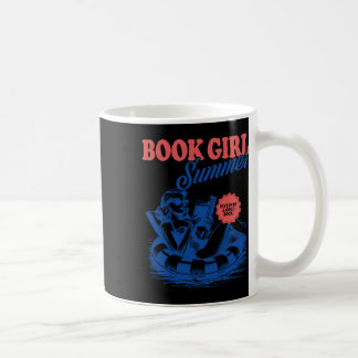 Mädchen liest Buch Sommer Lustiger Strandurlaub fü Kaffeetasse