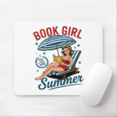 Mädchen liest Buch Sommer Lustiger Strandurlaub fü Mousepad (Mit Mouse)
