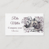 Mädchen liest ein Buch Visitenkarte (Vorderseite)