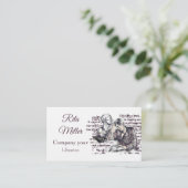 Mädchen liest ein Buch Visitenkarte (Stehend Vorderseite)