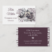 Mädchen liest ein Buch Visitenkarte (Vorne/Hinten)