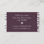 Mädchen liest ein Buch Visitenkarte (Rückseite)