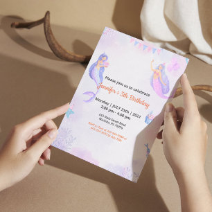 Mädchen Lila Angel Thema Einladung