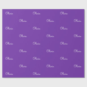 Mädchen Lila Benutzerdefinierter Name Geschenk Geschenkpapier