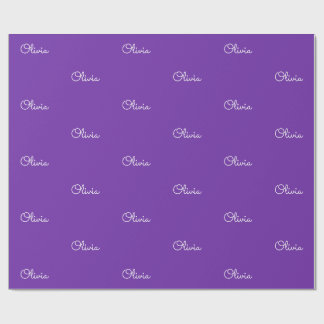 Mädchen Lila Benutzerdefinierter Name Geschenk Geschenkpapier