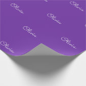 Mädchen Lila Benutzerdefinierter Name Geschenk Geschenkpapier (Ecke)