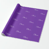Mädchen Lila Benutzerdefinierter Name Geschenk Geschenkpapier (Ungerollt)