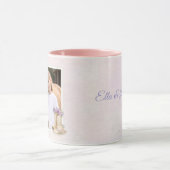 Mädchen Lila Blumen Pferd Tasse (Zentrum)