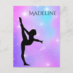 Mädchen Lila Farbverlauf  Postkarte