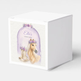 Mädchen Lila Florales Pferd Geburtstag Geschenkschachtel